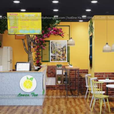 Thiết kế tiệm trà chanh Lemon Tea